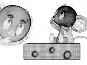 만화 캐릭터 제리 3D 모델 3D 모델