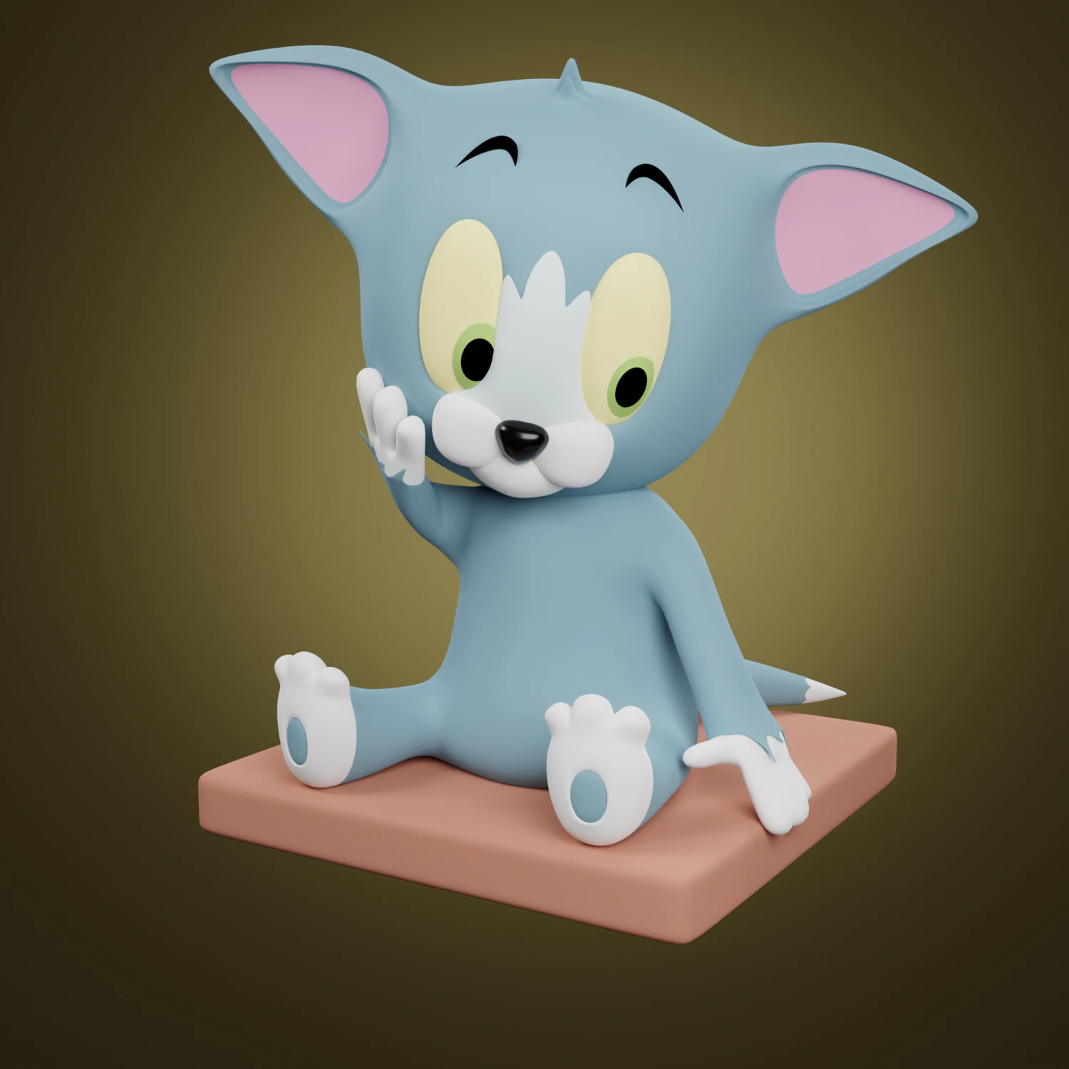 Cartoon Character Tom 3D Model .c4d .max .obj .3ds .fbx .stl .blend