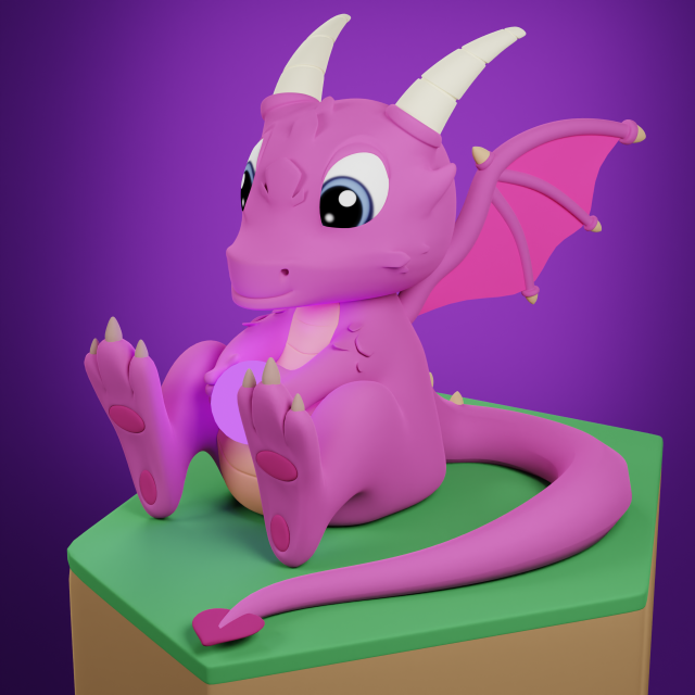 Cartoon Character dragon 3D-Modell .c4d .max .obj .3ds .fbx .stl .blend 