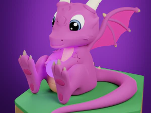 Дракон персонажа з мультфільму 3D Модель