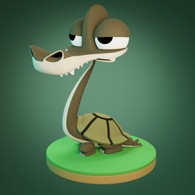 Cartoon character Cherosaurus Model 3D .c4d .max .obj .3ds .fbx .stl .blend 