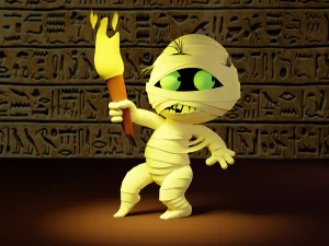 Mumia postaci z kresk&oacute;wek Model 3D