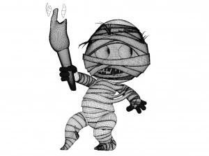 Cartoon character mummy 3D Model