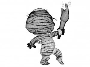 Cartoon character mummy 3D Model