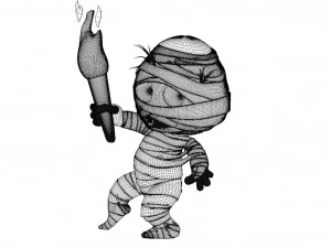 Cartoon character mummy 3D Model
