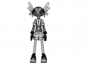 Cartoon character girl 3D Model