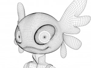 Cartoon character girl 3D Model