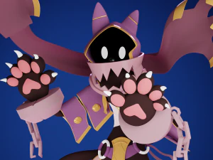 Gatto dell'anime Modello 3D