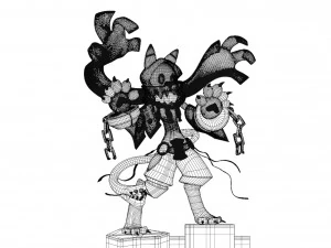 Gatto dell'anime Modello 3D