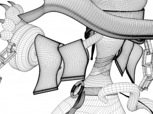 Gatto dell'anime Modello 3D