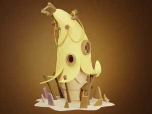 3D Stylized banana house 3D Model