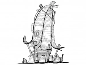 3D Stylized banana house 3D Model