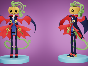 Cartoon character pumpkin Modelo 3D