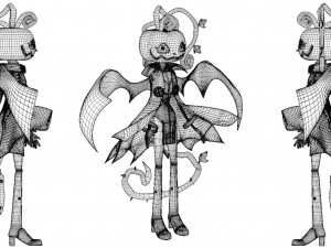Cartoon character pumpkin Modelo 3D