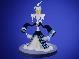 Świeca z postacią z kresk&oacute;wek Model 3D