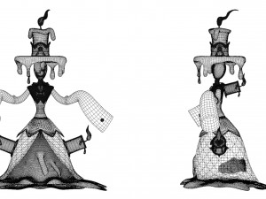Character cartoon girl candle Modelo 3D
