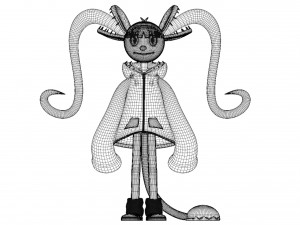 Cartoon character girl Modelo 3D