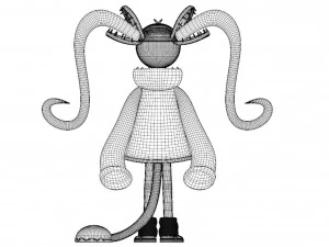Cartoon character girl 3D Model