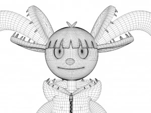 Cartoon character girl 3D Model