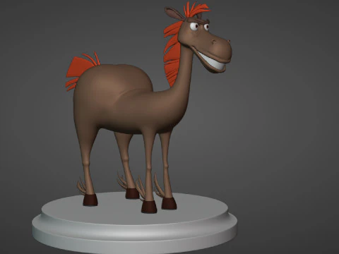 - - Cavalo Julius m-f Tr&ecirc;s her&oacute;is Modelo 3D