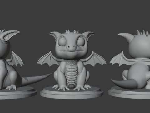 様式化されたドラゴン 3Dモデル