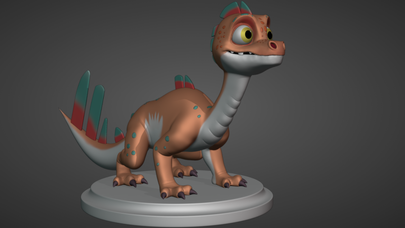 Stylized dinosaur Modelo 3D .c4d .max .obj .3ds .fbx .stl .blend 