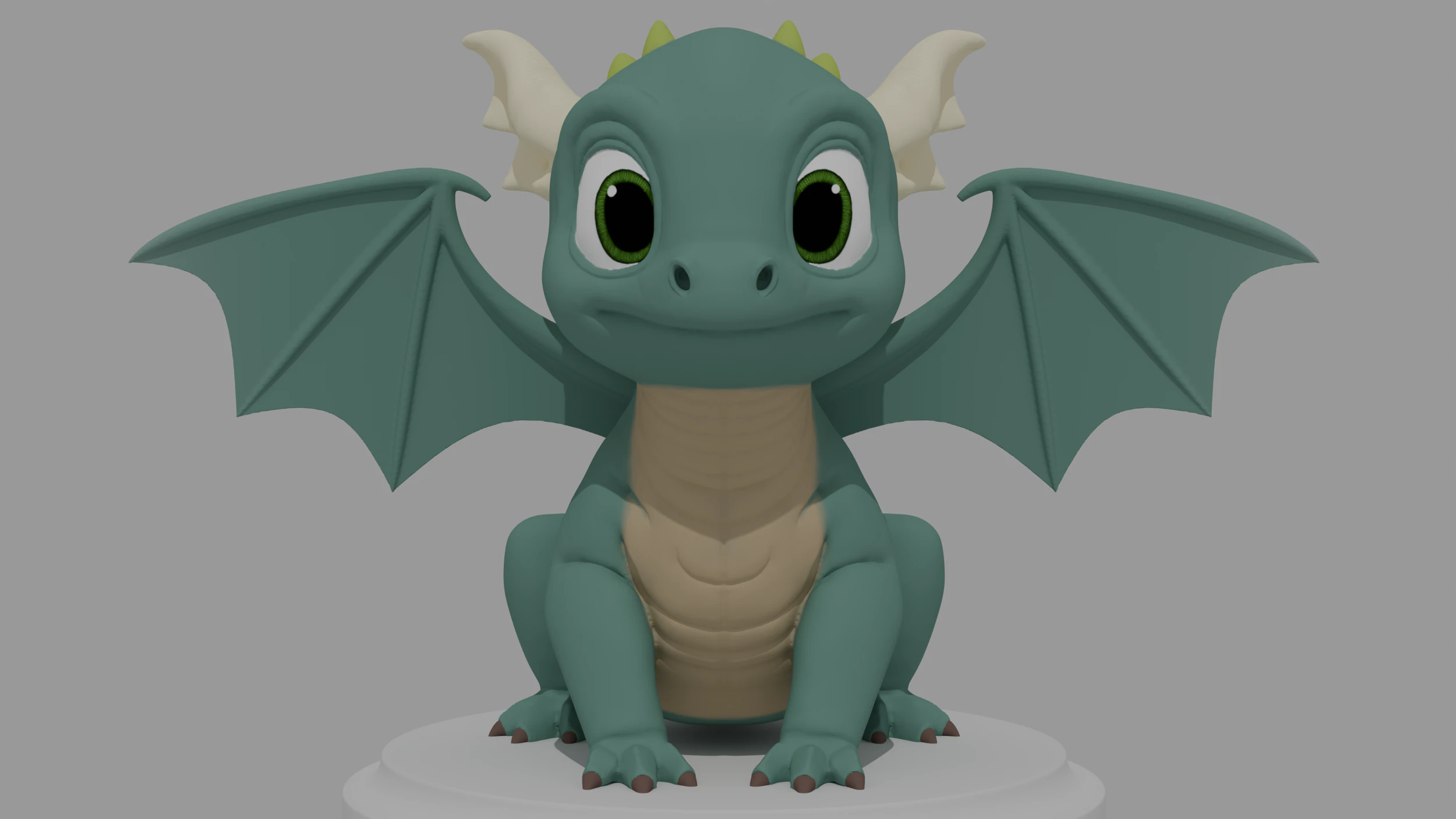 Stylized Dragon 3D Model .c4d .max .obj .3ds .fbx .stl .blend 