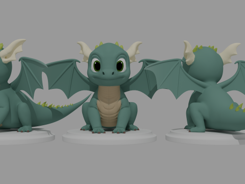 Stylized Dragon 3D Model