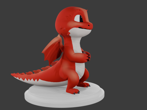 程式化的龙 3D 模型