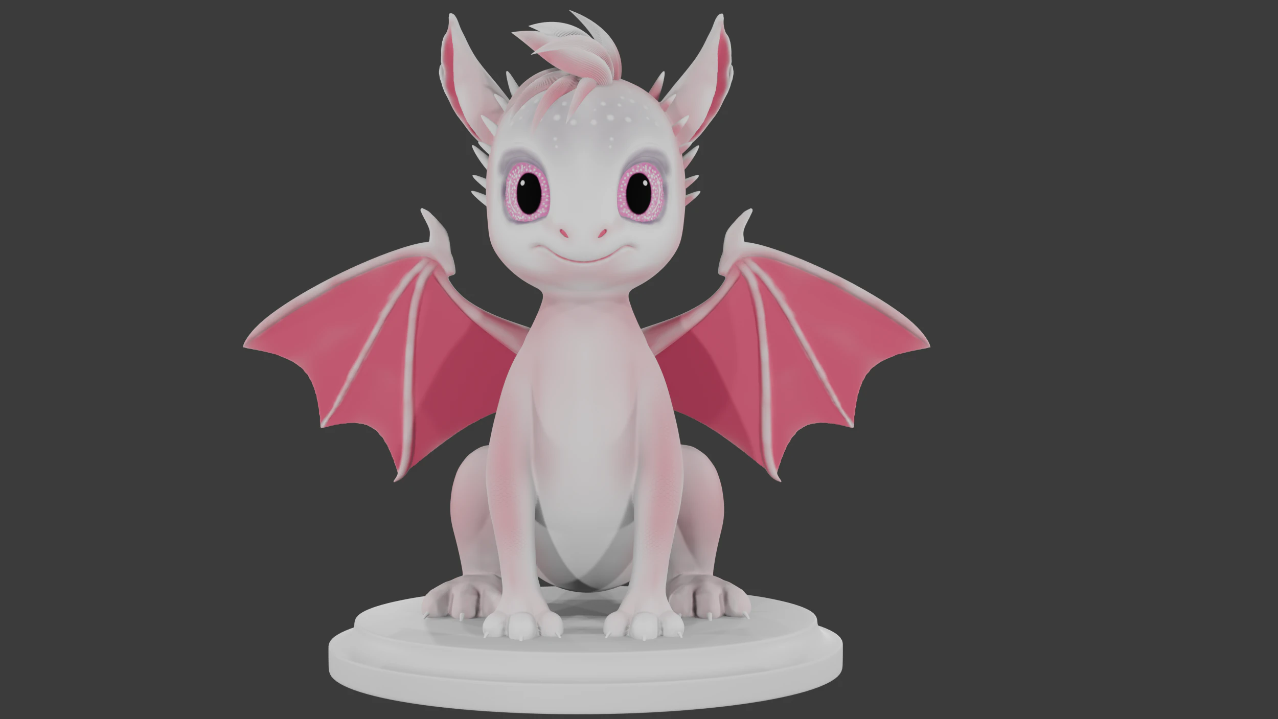 Drago femminile Modello 3D .c4d .max .obj .3ds .fbx .stl .blend 