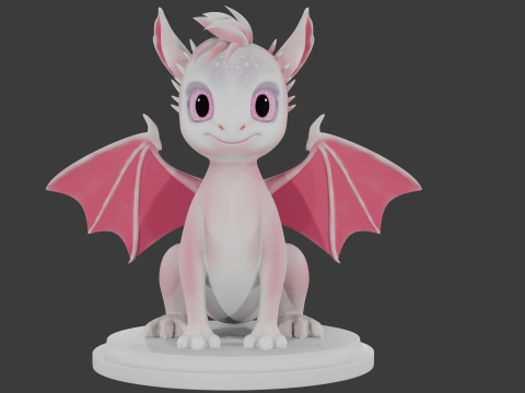 Womens dragon Model 3D