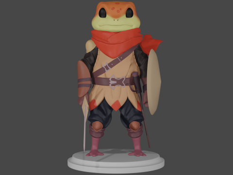 Stylized frog Modelo 3D
