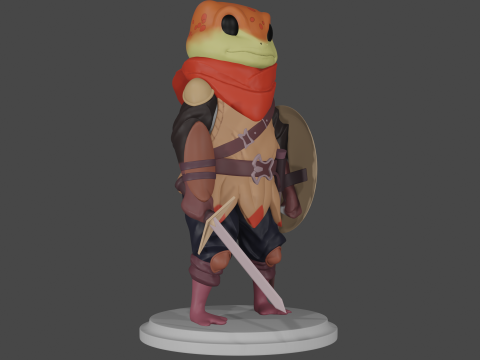 Stylized frog 3D Model