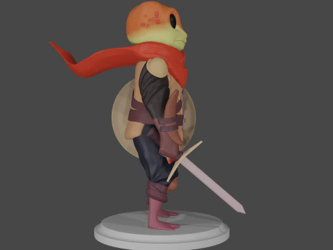 Stylized frog 3D Model