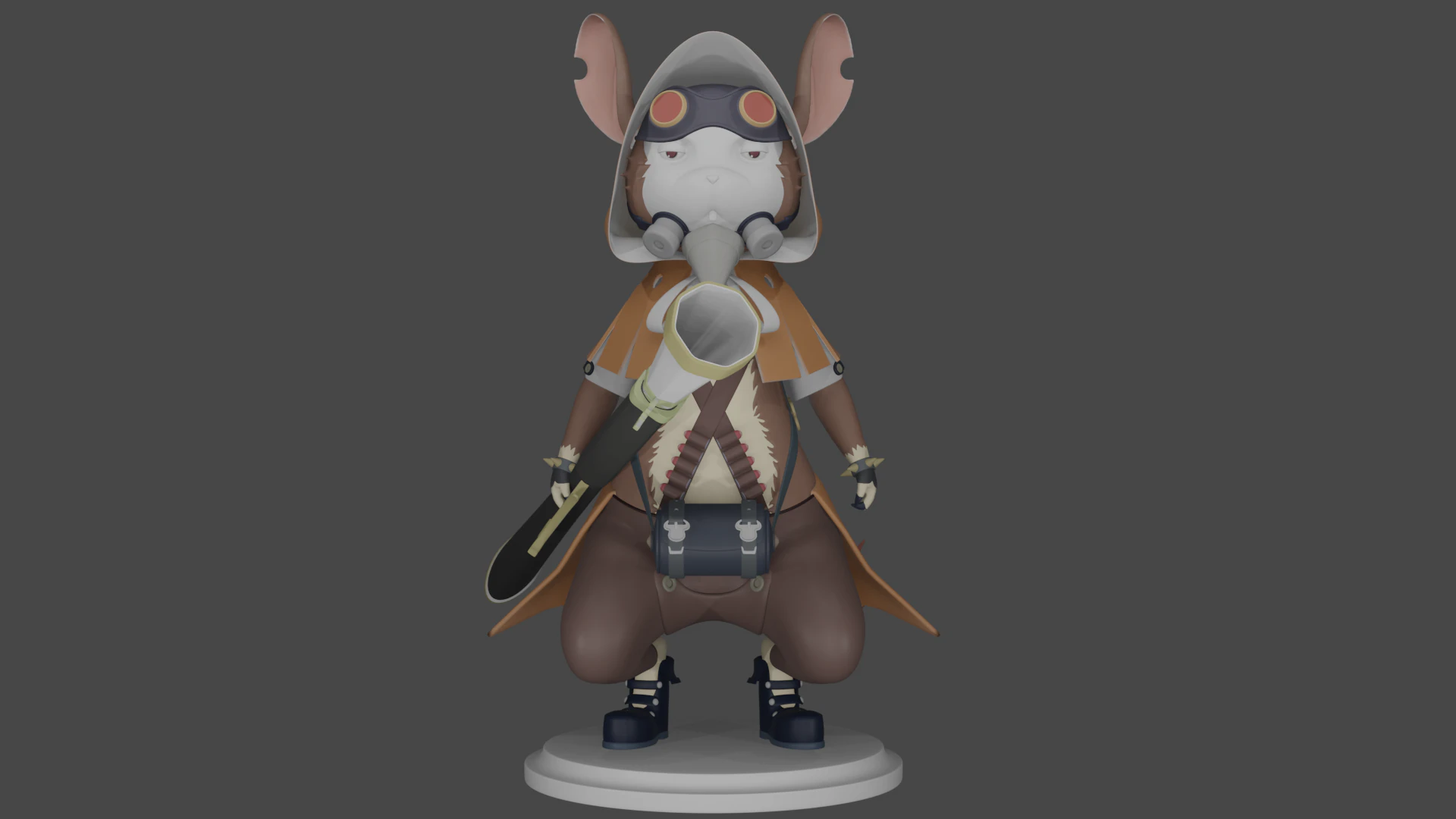 Stylized mouse 3D Model .c4d .max .obj .3ds .fbx .stl .blend 