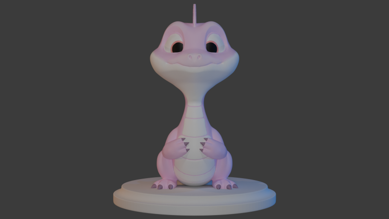 Stylized dinosaur 3D Model .c4d .max .obj .3ds .fbx .stl .blend 