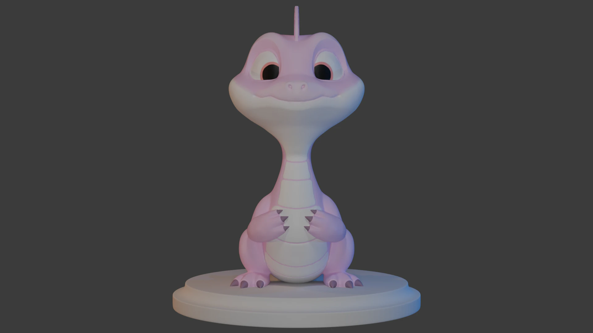 Stylized dinosaur 3D Model .c4d .max .obj .3ds .fbx .stl .blend 