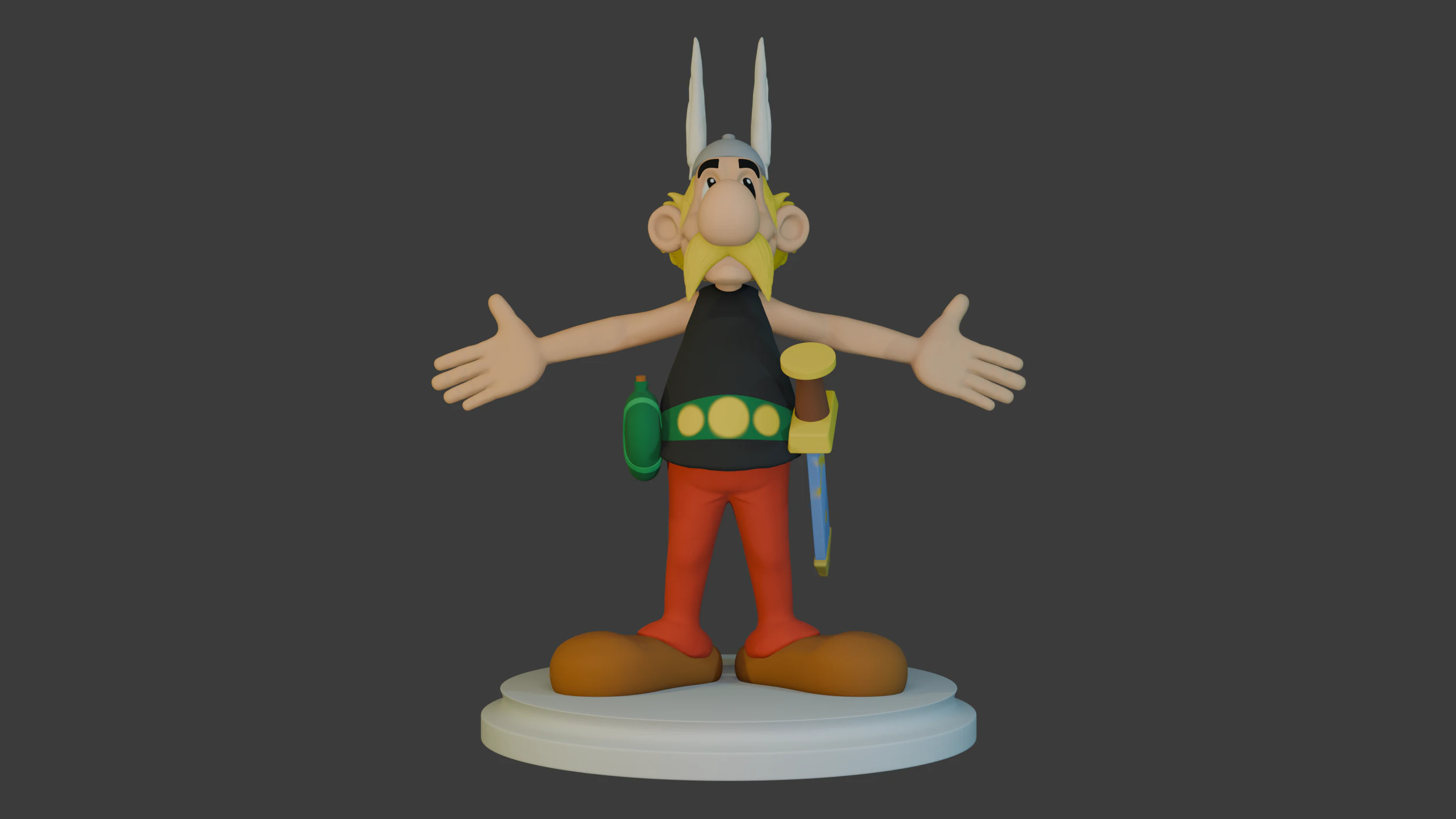 Obelix 3D Model .c4d .max .obj .3ds .fbx .stl .blend 