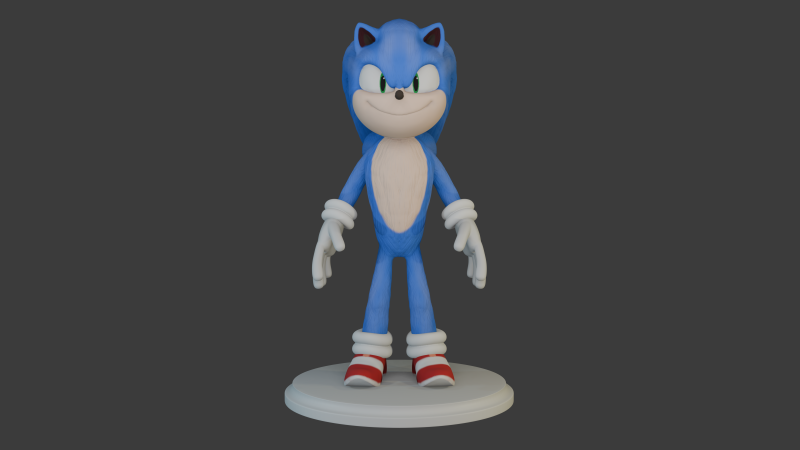 Sonic Model 3D .c4d .max .obj .3ds .fbx .stl .blend 