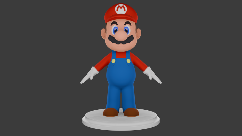 Mario 3D Model .c4d .max .obj .3ds .fbx .stl .blend 