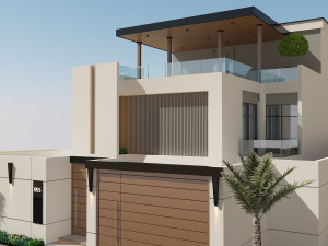 Private Villa create in 3dmax2015 and vray 3 Modello 3D