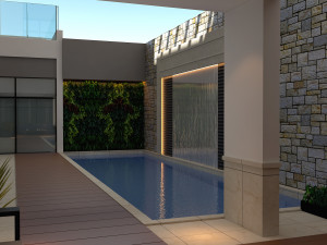 Private Villa create in 3dmax2015 and vray 3 Modello 3D