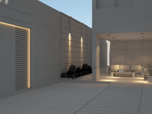 Private Villa create in 3dmax2015 and vray 3 Modello 3D