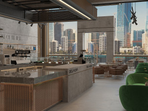 Completed project restaurant and caf 3d max 2015 vray 3 3Dモデル