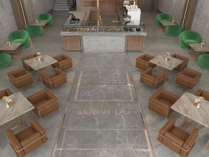 Modern Restaurant and Cafe Toraldo Interior Scene 3D Model