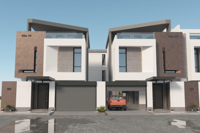 Private Residential Villas Complex created in 3dmax2015 and Vray 3 3D 模型 .c4d .max .obj .3ds .fbx .stl .blend 