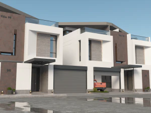 Complexe de villas r&eacute;sidentielles priv&eacute;es cr&eacute;&eacute; en 3dmax2015 et Vray 3 Modèle 3D