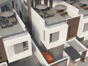 Complexe de villas r&eacute;sidentielles priv&eacute;es cr&eacute;&eacute; en 3dmax2015 et Vray 3 Modèle 3D