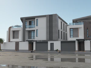Complexe de villas r&eacute;sidentielles priv&eacute;es cr&eacute;&eacute; en 3dmax2015 et Vray 3 Modèle 3D