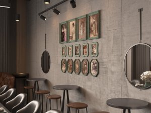 3D Reception Dining Interior design project 3D 模型
